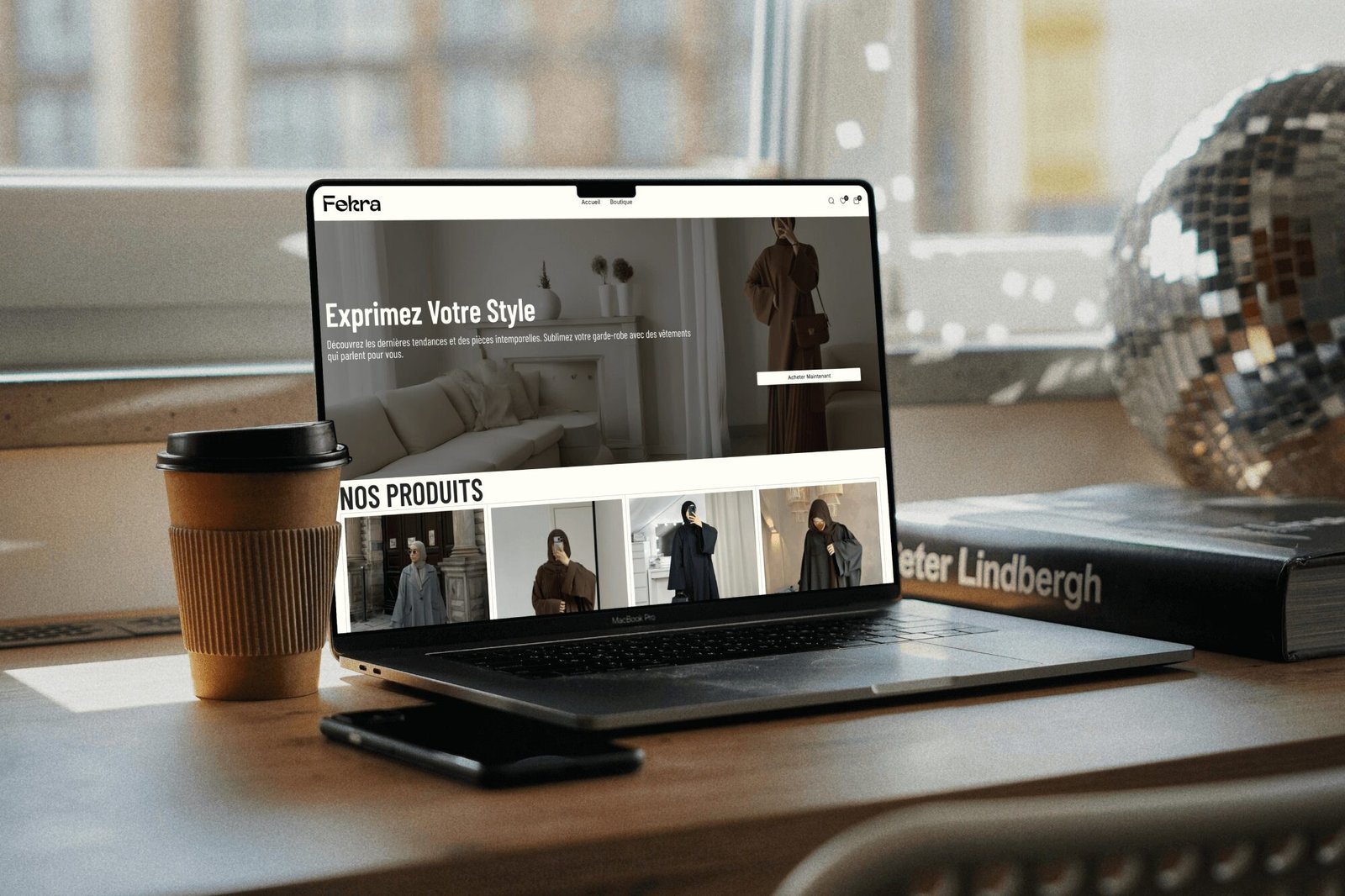 Free MacBook Pro on Writing Desk Mockup (1)